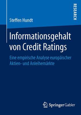 Hundt |  Informationsgehalt von Credit Ratings | Buch |  Sack Fachmedien