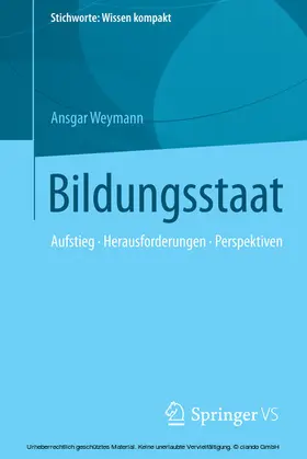 Weymann |  Bildungsstaat | eBook | Sack Fachmedien