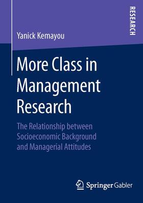 Kemayou |  More Class in Management Research | Buch |  Sack Fachmedien