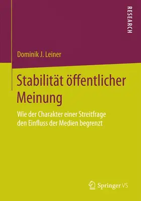 Leiner |  Stabilität öffentlicher Meinung | Buch |  Sack Fachmedien