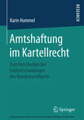 Hummel | Amtshaftung im Kartellrecht | E-Book | sack.de