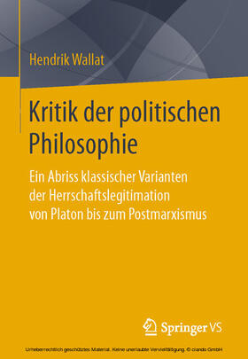 Wallat |  Kritik der politischen Philosophie | eBook | Sack Fachmedien