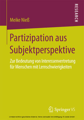 Nieß |  Partizipation aus Subjektperspektive | eBook | Sack Fachmedien