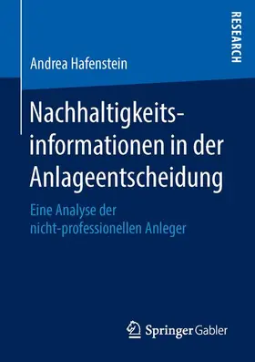 Hafenstein |  Nachhaltigkeitsinformationen in der Anlageentscheidung | Buch |  Sack Fachmedien