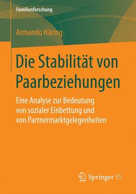 Häring |  Die Stabilität von Paarbeziehungen | Buch |  Sack Fachmedien