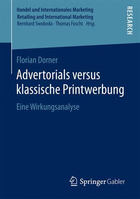 Dorner |  Advertorials versus klassische Printwerbung | Buch |  Sack Fachmedien