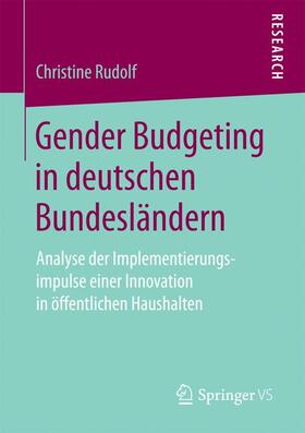 Rudolf |  Gender Budgeting in deutschen Bundesländern | Buch |  Sack Fachmedien