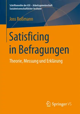 Roßmann |  Satisficing in Befragungen | eBook | Sack Fachmedien