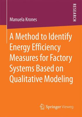 Krones |  A Method to Identify Energy Efficiency Measures for Factory Systems Based on Qualitative Modeling | Buch |  Sack Fachmedien