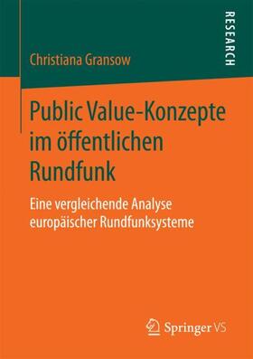 Gransow |  Public Value-Konzepte im öffentlichen Rundfunk | Buch |  Sack Fachmedien