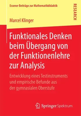 Klinger |  Funktionales Denken beim Übergang von der Funktionenlehre zur Analysis | Buch |  Sack Fachmedien