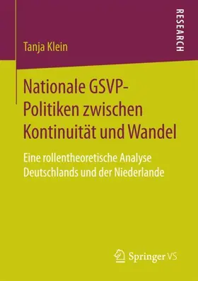 Klein |  Nationale GSVP-Politiken zwischen Kontinuität und Wandel | Buch |  Sack Fachmedien