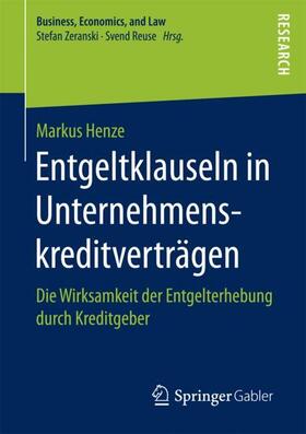 Henze |  Entgeltklauseln in Unternehmenskreditverträgen | Buch |  Sack Fachmedien