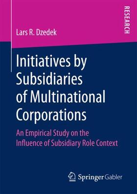 Dzedek |  Initiatives by Subsidiaries of Multinational Corporations | Buch |  Sack Fachmedien