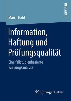 Haid |  Information, Haftung und Prüfungsqualität | Buch |  Sack Fachmedien