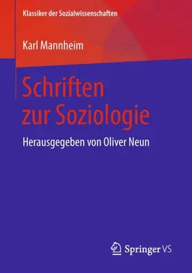 Mannheim / Neun |  Schriften zur Soziologie | Buch |  Sack Fachmedien