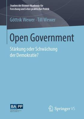 Wewer |  Open Government | Buch |  Sack Fachmedien