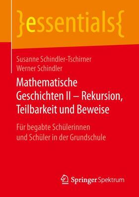 Schindler / Schindler-Tschirner |  Mathematische Geschichten II ¿ Rekursion, Teilbarkeit  und Beweise | Buch |  Sack Fachmedien