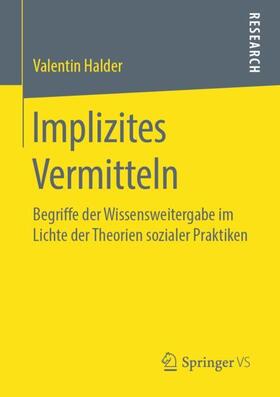 Halder |  Implizites Vermitteln | Buch |  Sack Fachmedien