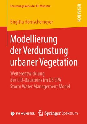 Hörnschemeyer |  Modellierung der Verdunstung urbaner Vegetation | Buch |  Sack Fachmedien