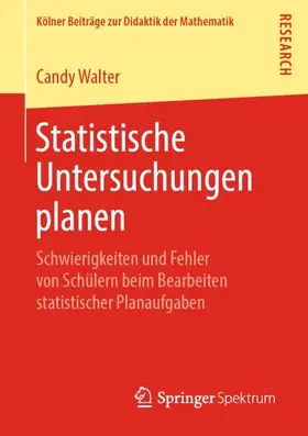 Walter |  Statistische Untersuchungen planen | Buch |  Sack Fachmedien