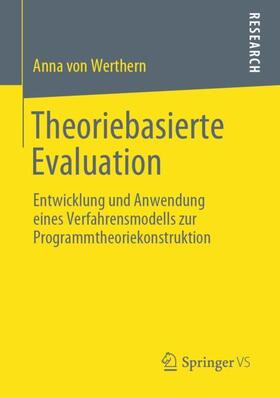 von Werthern |  Theoriebasierte Evaluation | Buch |  Sack Fachmedien