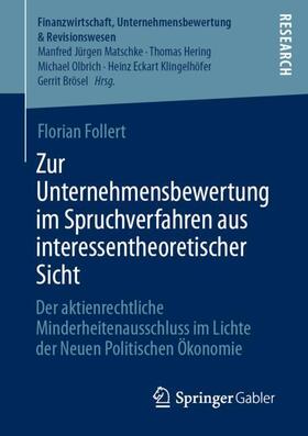 Follert |  Zur Unternehmensbewertung im Spruchverfahren aus interessentheoretischer Sicht | Buch |  Sack Fachmedien