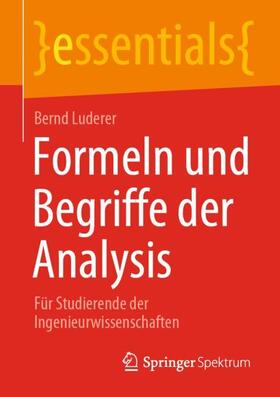 Luderer |  Formeln und Begriffe der Analysis | Buch |  Sack Fachmedien