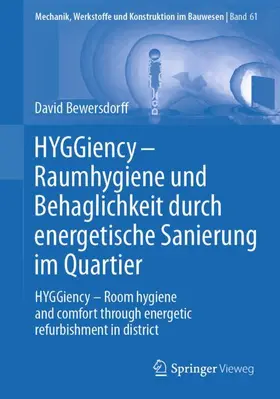 Bewersdorff |  HYGGiency - Raumhygiene und Behaglichkeit durch energetische Sanierung im Quartier | Buch |  Sack Fachmedien