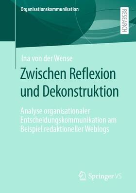 von der Wense |  Zwischen Reflexion und Dekonstruktion | Buch |  Sack Fachmedien