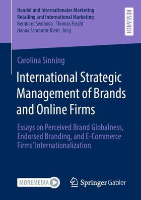 Sinning |  International Strategic Management of Brands and Online Firms | Buch |  Sack Fachmedien