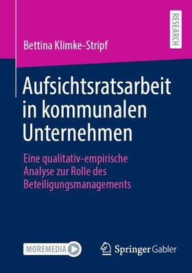 Klimke-Stripf |  Aufsichtsratsarbeit in kommunalen Unternehmen | Buch |  Sack Fachmedien