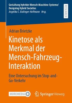 Brietzke |  Kinetose als Merkmal der Mensch-Fahrzeug-Interaktion | Buch |  Sack Fachmedien