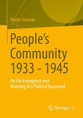 Gessner |  People's Community 1933 - 1945 | Buch |  Sack Fachmedien