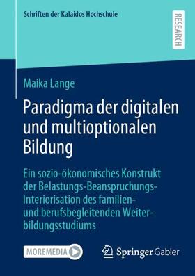 Lange |  Paradigma der digitalen und multioptionalen Bildung | Buch |  Sack Fachmedien