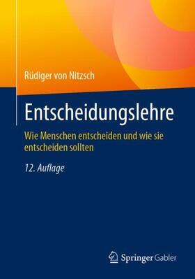 von Nitzsch |  Entscheidungslehre | Buch |  Sack Fachmedien