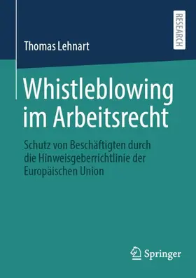 Lehnart |  Whistleblowing im Arbeitsrecht | Buch |  Sack Fachmedien