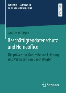 Schleper |  Beschäftigtendatenschutz und Homeoffice | Buch |  Sack Fachmedien