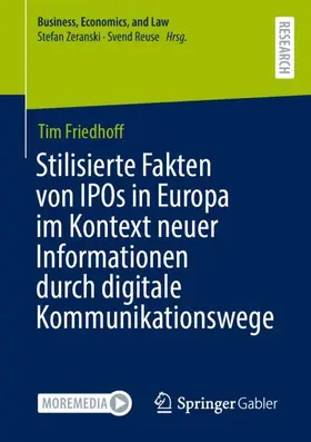 Friedhoff |  Stilisierte Fakten von IPOs in Europa im Kontext neuer Informationen durch digitale Kommunikationswege | Buch |  Sack Fachmedien