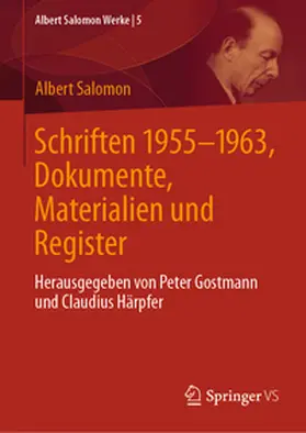 Gostmann / Salomon / Härpfer | Schriften 1955-1963, Dokumente, Materialien und Register | E-Book | sack.de