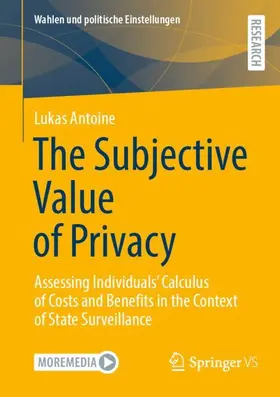 Antoine |  The Subjective Value of Privacy | Buch |  Sack Fachmedien