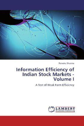 Sharma |  Information Efficiency of Indian Stock Markets - Volume I | Buch |  Sack Fachmedien