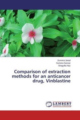 Javad / Sarwar / Naz |  Comparison of extraction methods for an anticancer drug, Vinblastine | Buch |  Sack Fachmedien