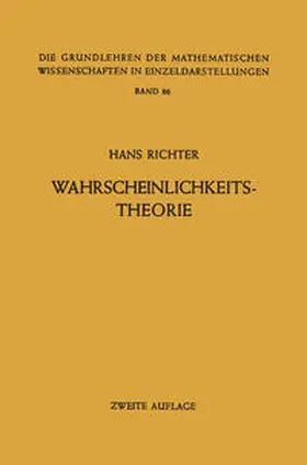 Richter |  Wahrscheinlichkeitstheorie | eBook | Sack Fachmedien