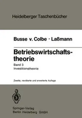 Busse von Colbe / Lassmann |  Betriebswirtschaftstheorie | eBook | Sack Fachmedien