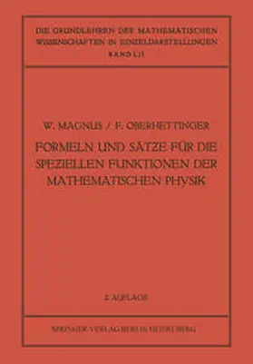 Magnus / Oberhettinger |  Formeln und Sätze für die Speziellen Funktionen der Mathematischen Physik | eBook | Sack Fachmedien