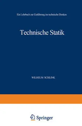 Schlink |  Technische Statik | eBook | Sack Fachmedien