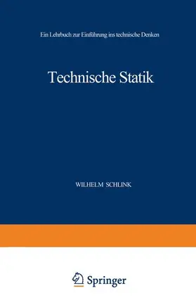 Schlink |  Technische Statik | Buch |  Sack Fachmedien