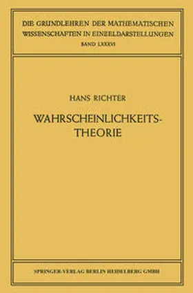 Richter |  Wahrscheinlichkeitstheorie | eBook | Sack Fachmedien