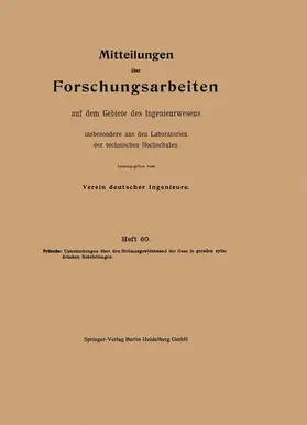 Fritzsche |  Mitteilungen über Forschungsarbeiten auf dem Gebiete des Ingenieurwesens | Buch |  Sack Fachmedien